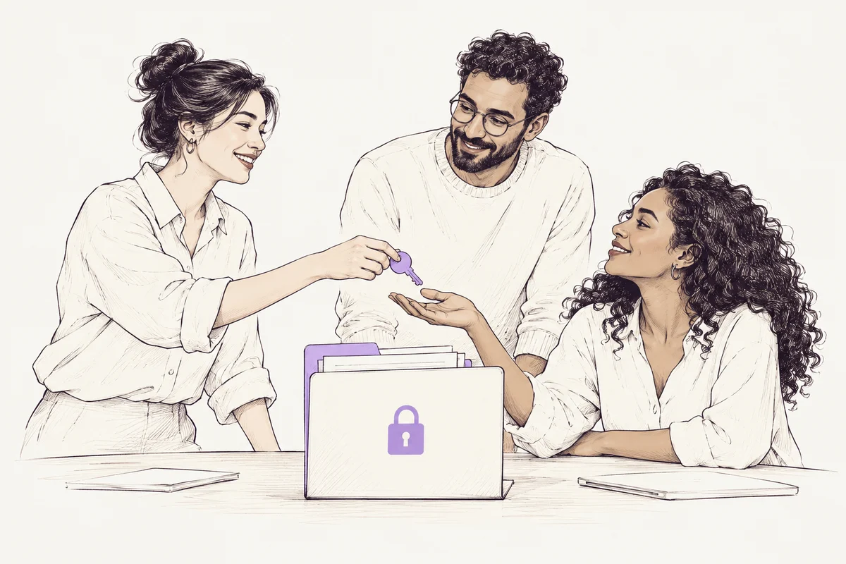 A hiring team coordinating access to shared information